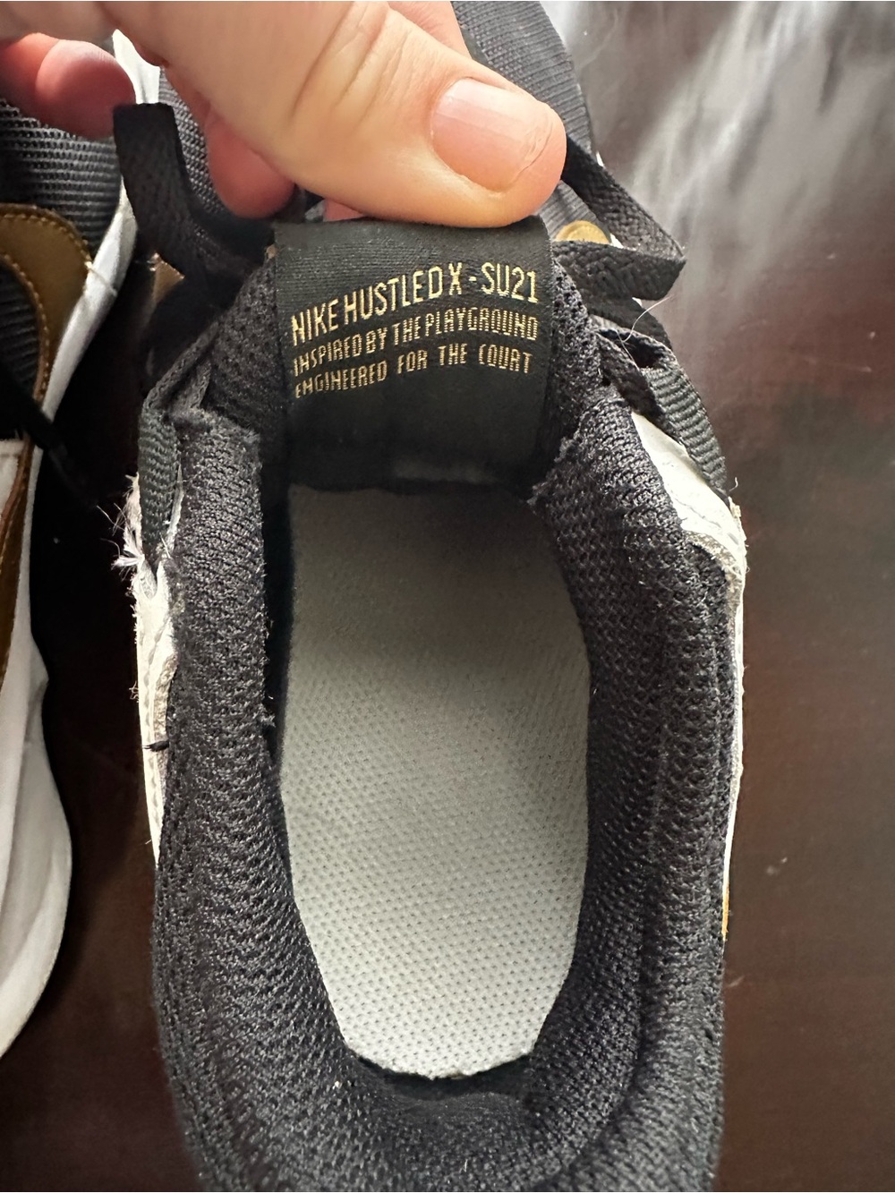 Nike Black, White and Gold Low-Top Sneakers - Picture 6 of 9